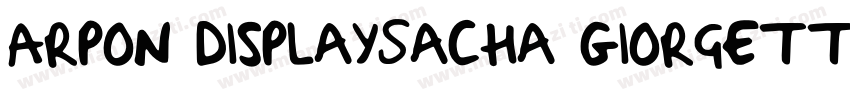 Arpon DisplaySacha Giorgetti字体转换